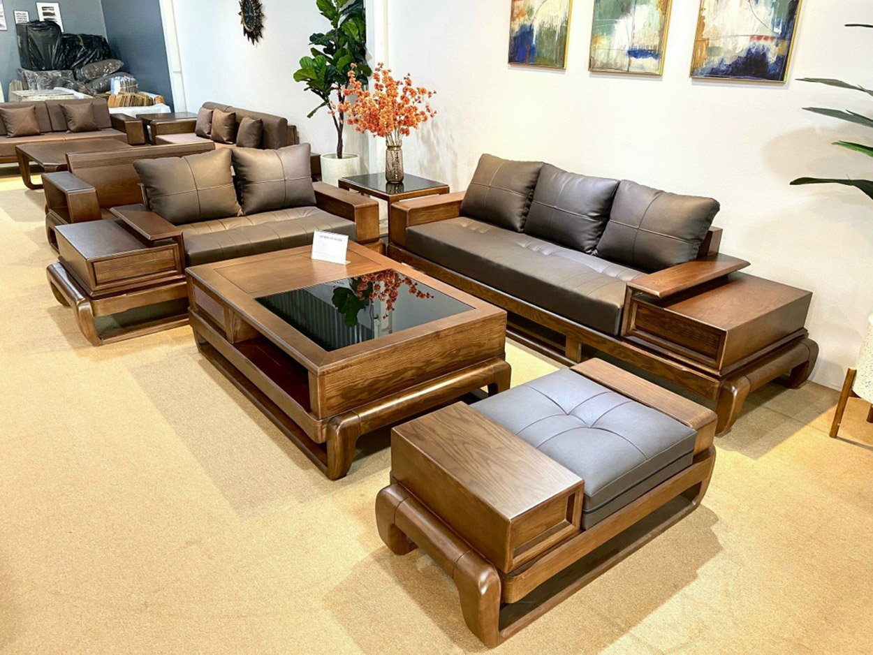 99+ Mẫu bàn ghế gỗ phòng khách đơn giản, giá rẻ | Minh Quốc